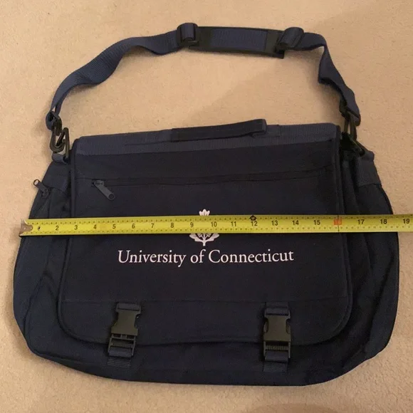 UCONN University of Connecticut messenger bag NWOT - Picture 3 of 6